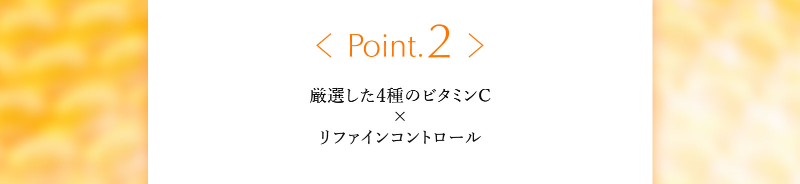 Point.2厳選した4種のビタミンC×リファインコントロール